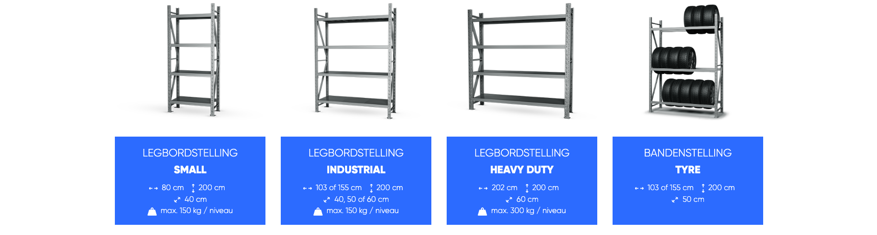 Een Rek Klik op de foto van het type rek dat u wenst: Small serie, Industrial ...